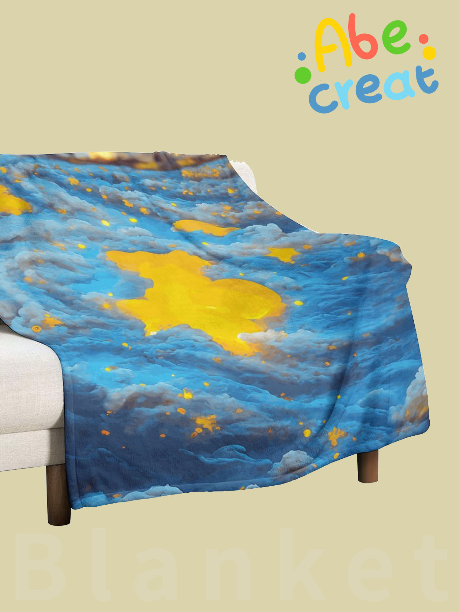 星月墜落法蘭絨絨毯四季通用適用於客廳沙發蓋毯保暖又舒適
