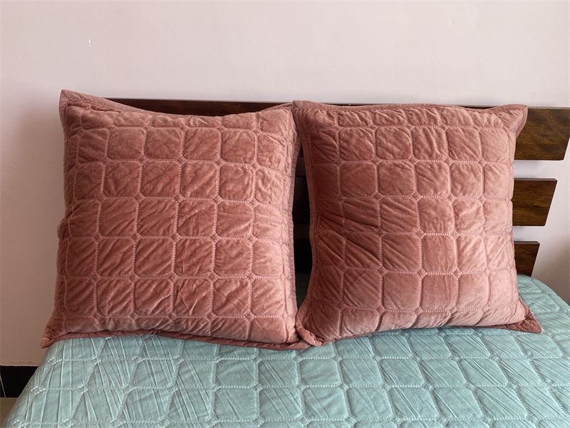 外貿純棉夾棉刺綉大靠墊抱枕套沙發臥室客厛大靠背腰靠一對 65X65 (7.4折)