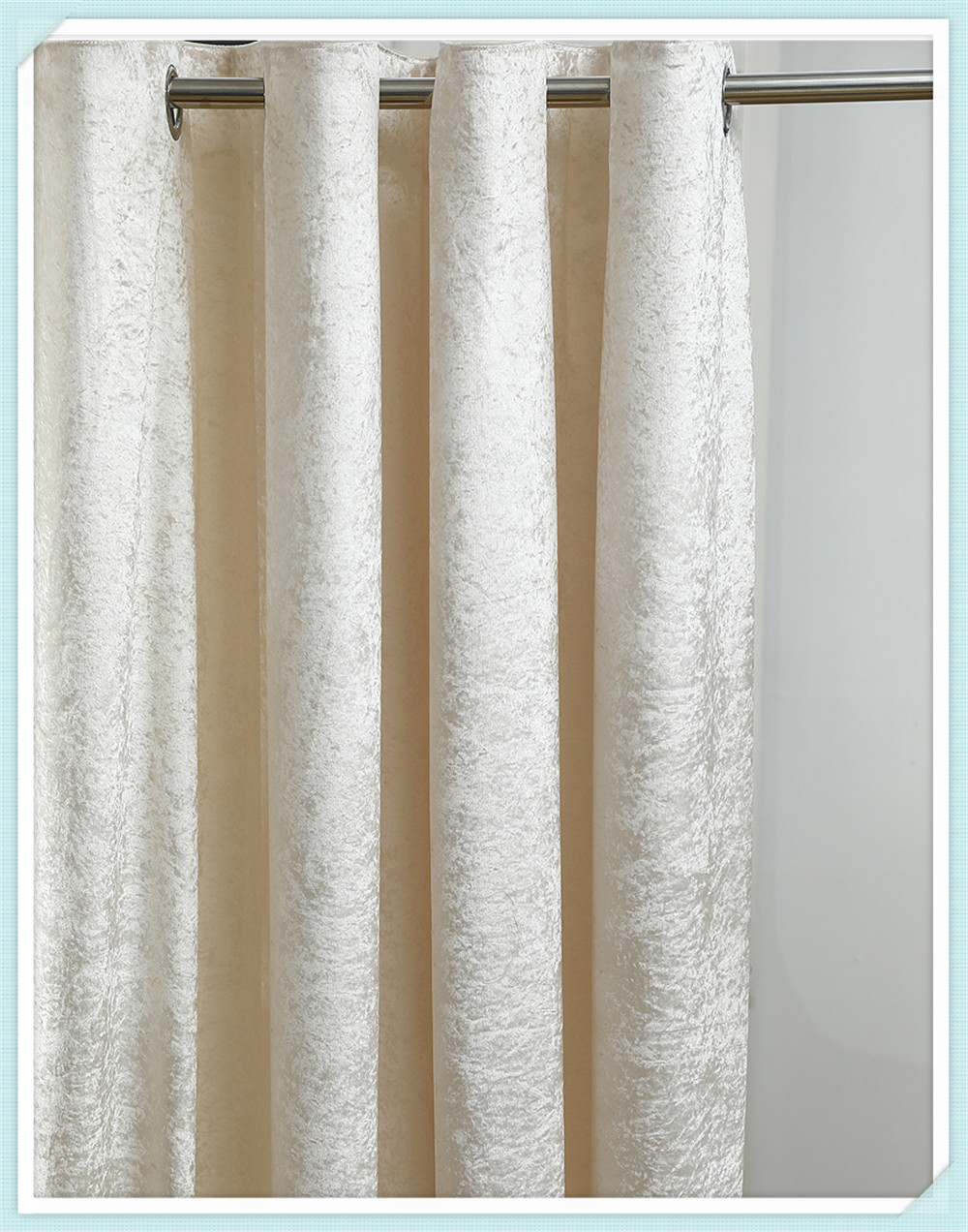歐式天鵝絨多色面雙層帶裡子鋼環窗簾 簡約現代風格 打孔 半遮光 168X183CM