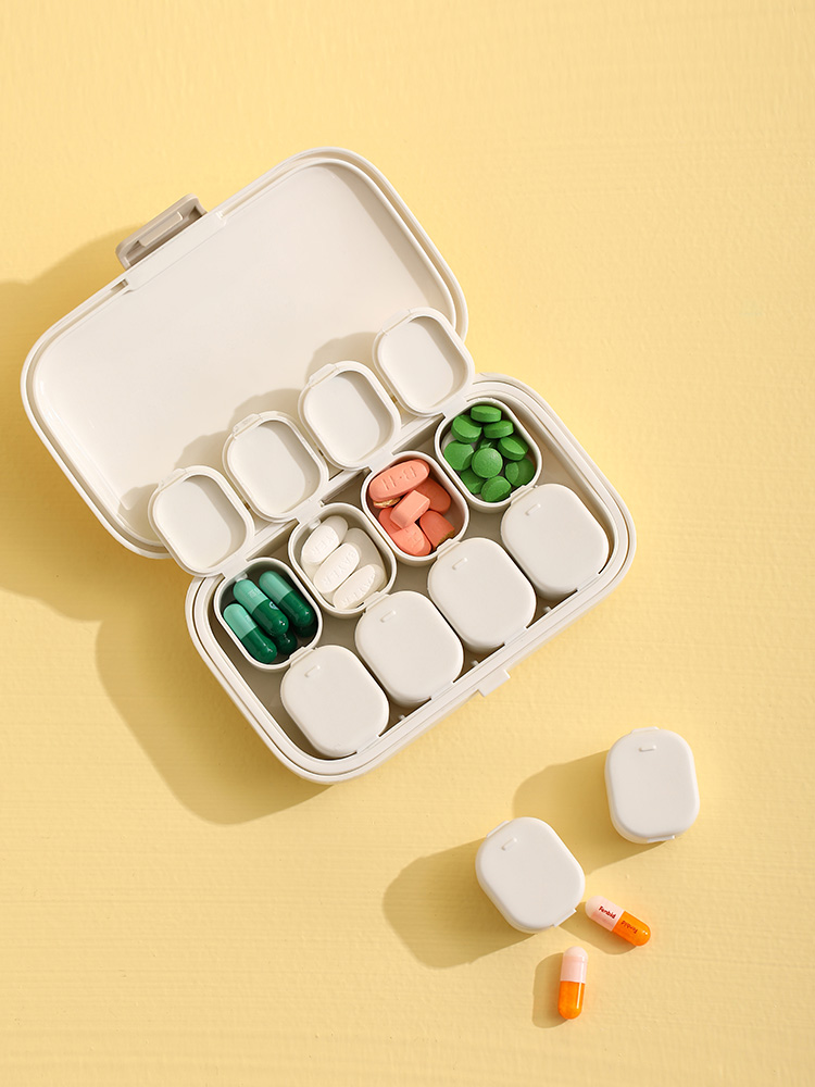 便攜藥盒一天三餐隨身藥品小分裝盒塑料盒七天藥片收納分藥器