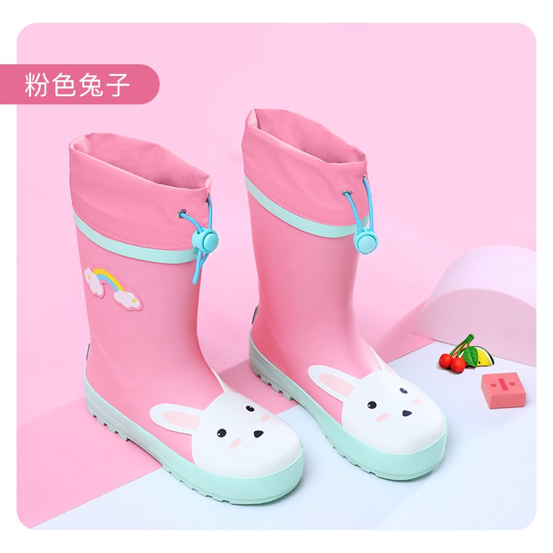 新款兒童雨鞋橡膠卡通恐龍可愛防水防滑雨鞋男女童寶寶雨靴便攜式