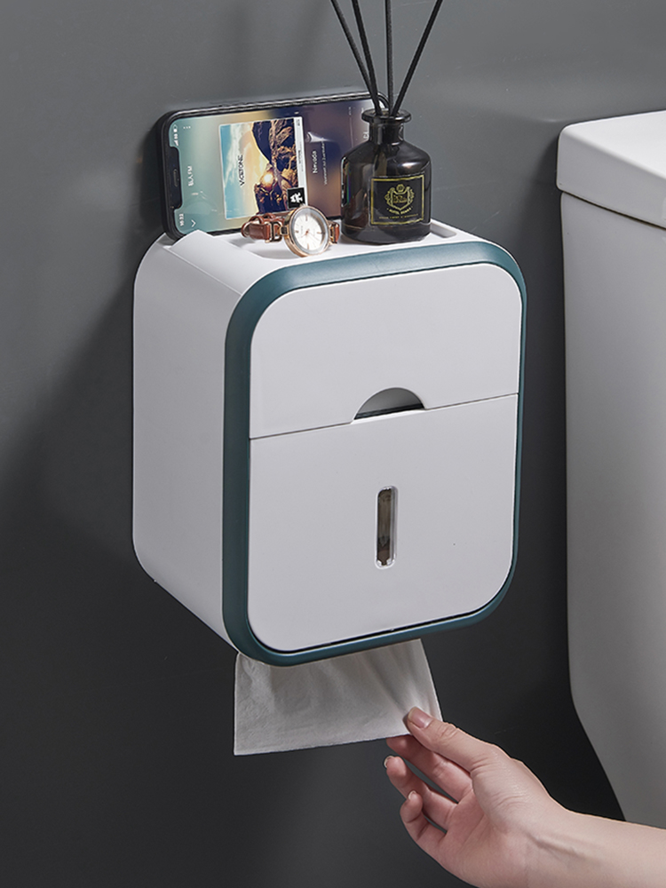 北歐風防水掛式紙巾盒 居家廁所創意置物架