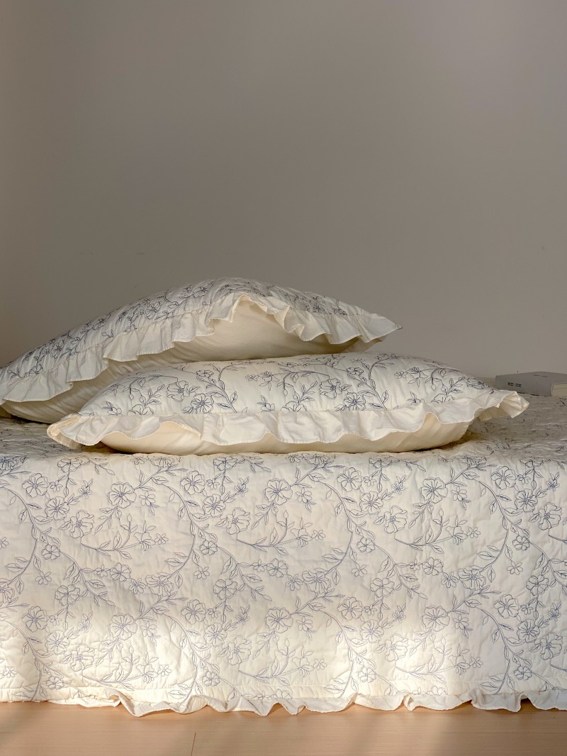 復古浪漫法式刺繡床單被套四件組採用100純棉材質親膚舒適品質保證