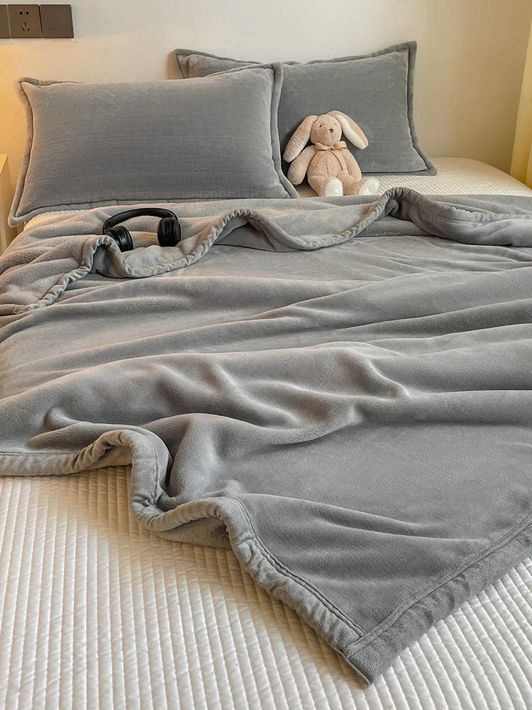 毯子牀上用鼕季毛毯珊瑚法蘭羢空調午睡辦公室小被子沙發蓋毯牀單
