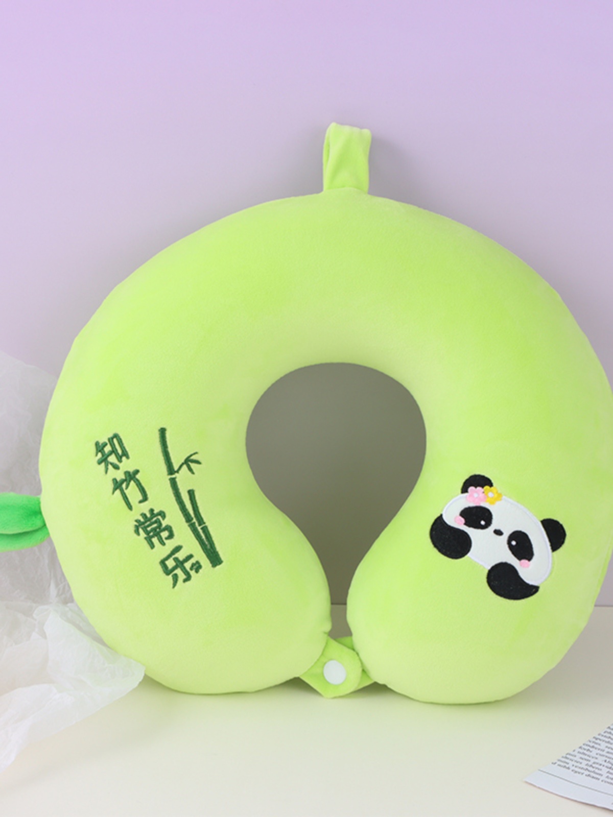 可愛熊貓記憶棉U型枕 辦公室旅遊外出旅行護頸減壓頸椎枕