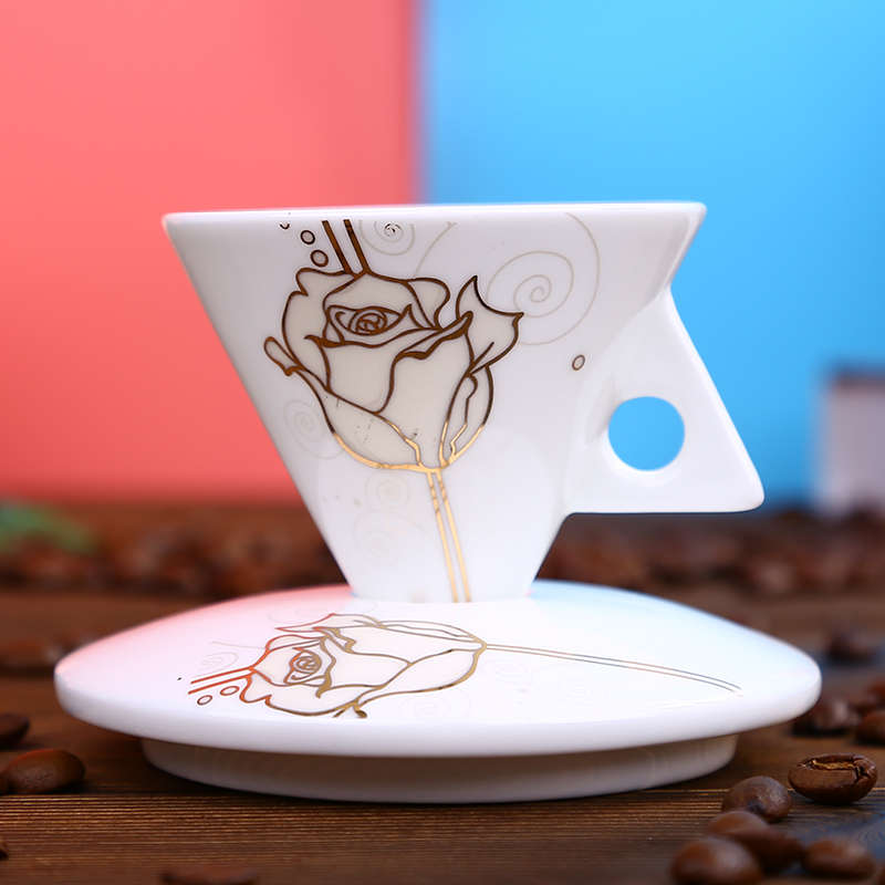 時尚歐式風格小號骨瓷咖啡杯碟組宮廷風設計精緻可愛喝咖啡的絕佳選擇