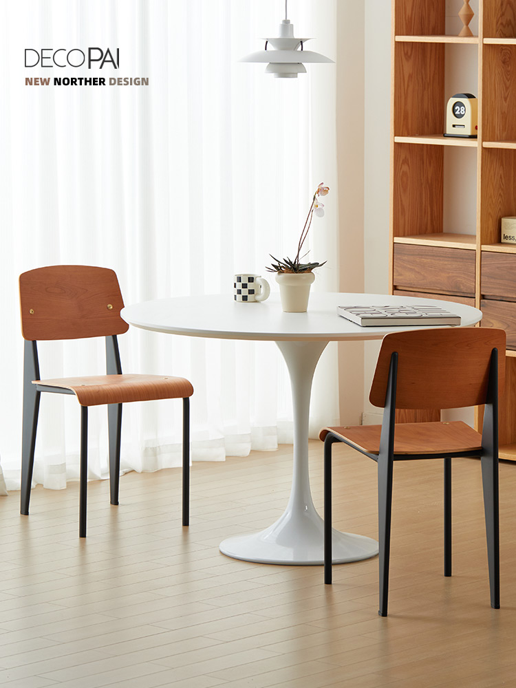 北歐實木餐椅 家用靠背椅 設計師餐椅 舒適久坐 標準椅 書桌椅