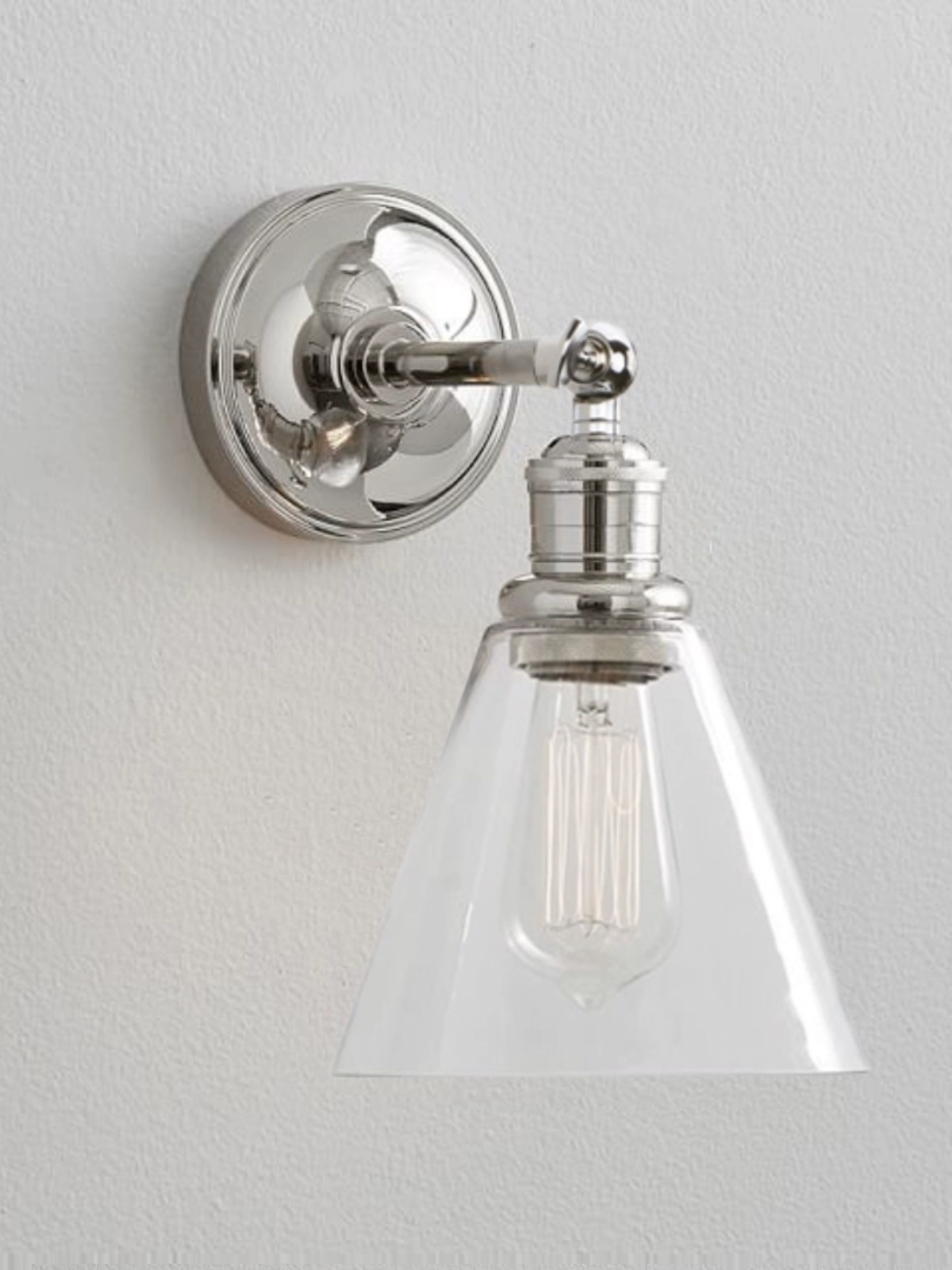 極簡銀色北歐壁燈臥室牀頭燈現代簡約玻璃客厛可調節衛生間鏡前燈