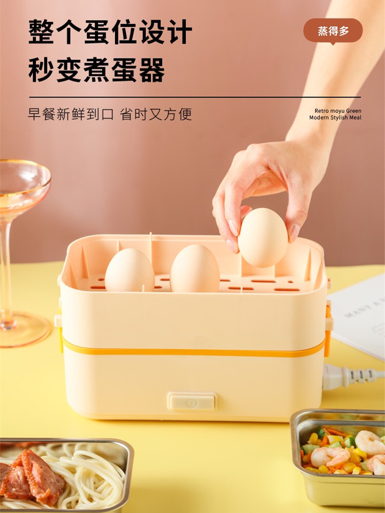 110V伏電熱飯盒辦公司煮飯神器可插電飯煲出口美國小家電帶飯便攜 (6.5折)