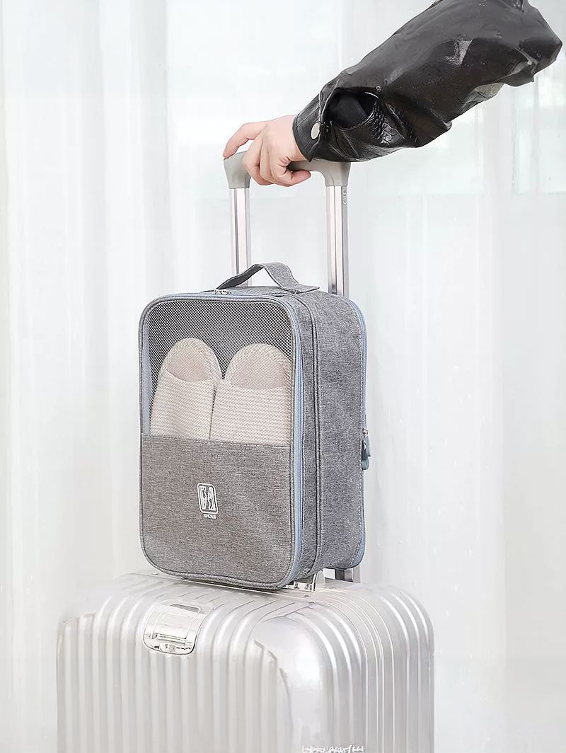超大容量旅行鞋包三層手提可掛行李箱鞋收納盒