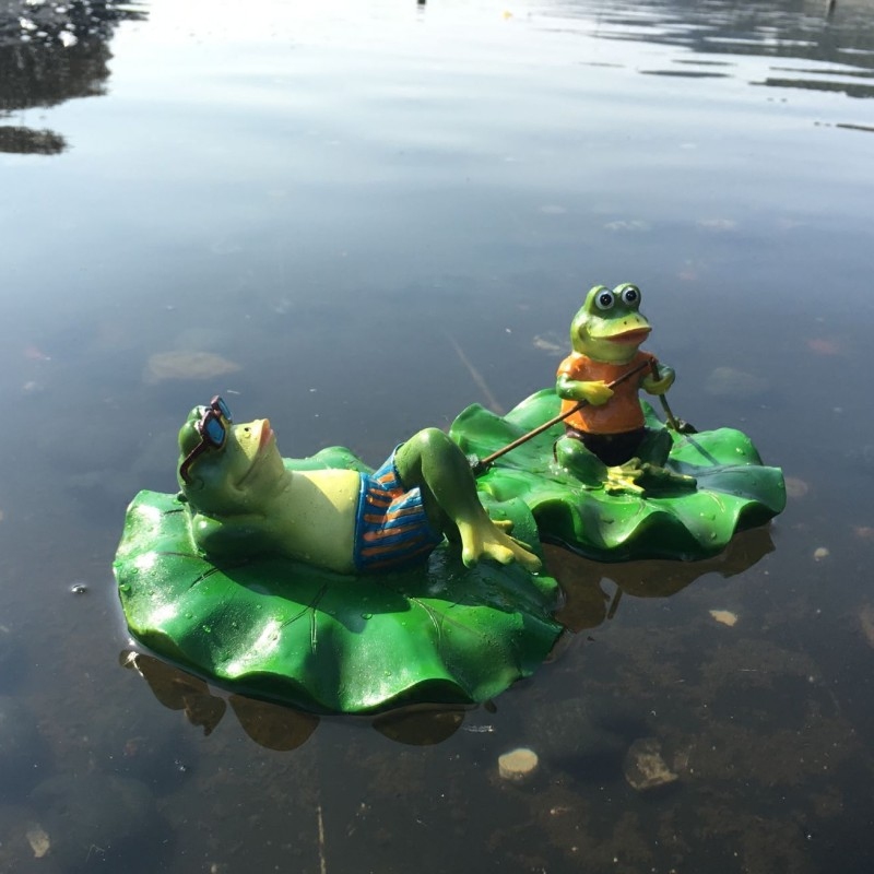 逗趣青蛙裝飾戶外花園庭院假山噴泉魚缸實用造景