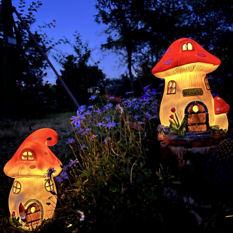 卡通小夜燈 創意擺件 太陽能戶外庭院燈 防水花園燈