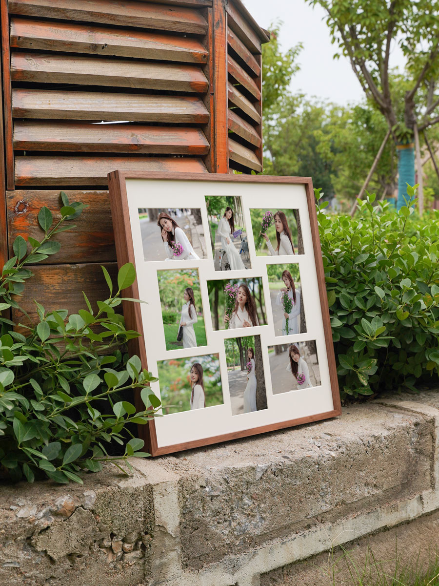 簡約現代風格木質相框多種組合可擺臺也可掛牆紀念結婚美好時光