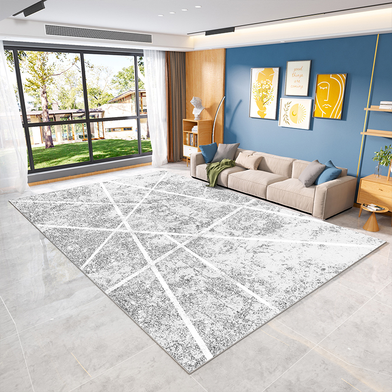 北歐輕奢地毯現代簡約風格客廳臥室墊子ins風高級極簡地墊