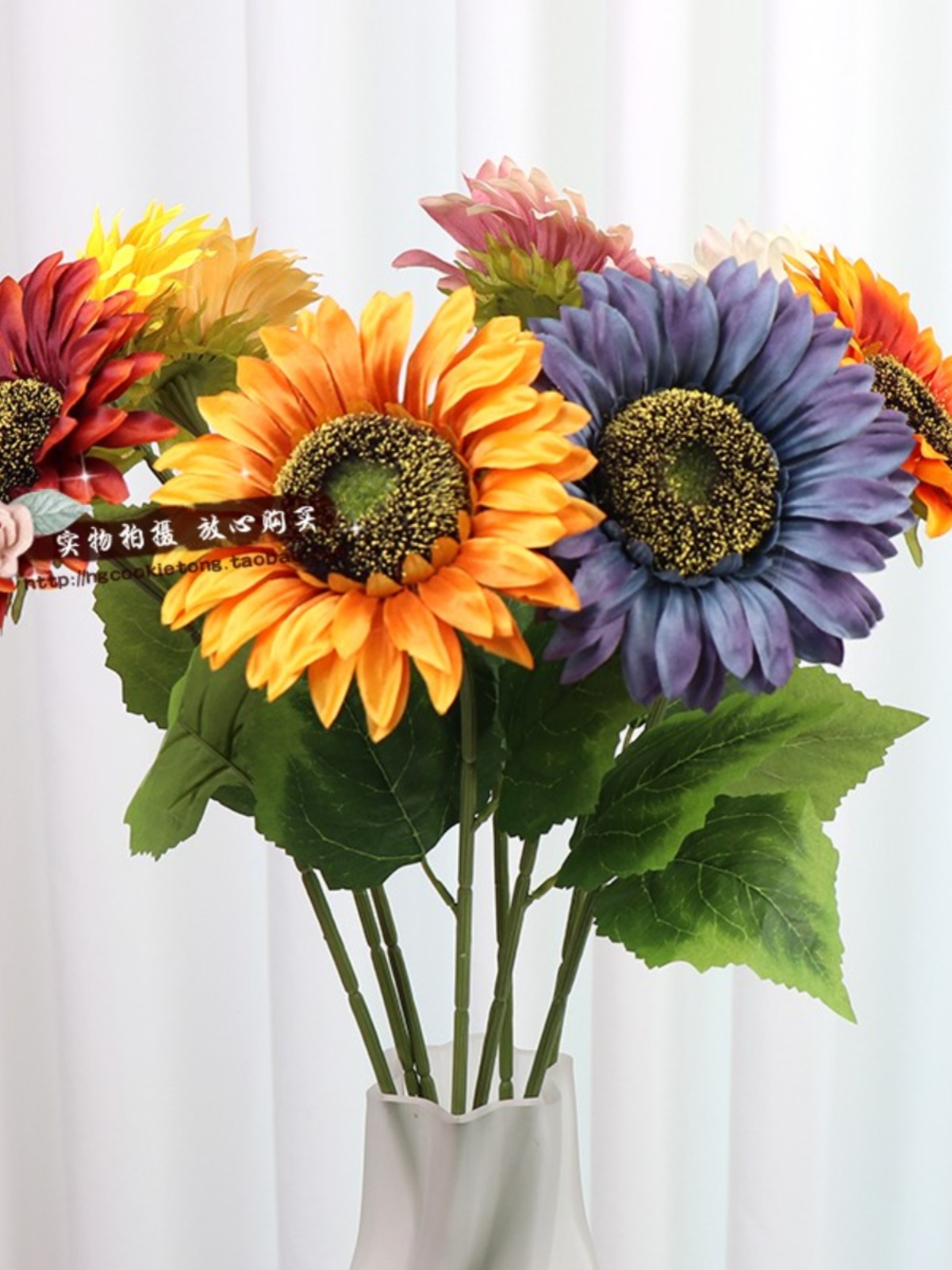 時尚絹花向日葵裝飾家居客廳擺件拍攝道具假花太陽花藝品