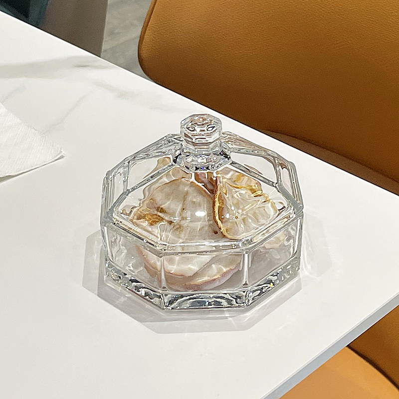 水晶玻璃糖果罐簡約帶蓋甜品碗水果酸奶碗麥片碗