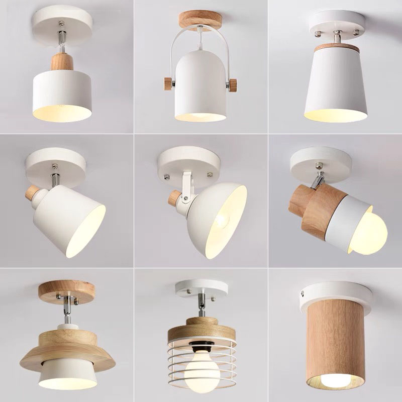 北歐風格簡約大氣客廳燈吸頂燈木藝創意個性圓環藝術臥室燈具 (8.3折)