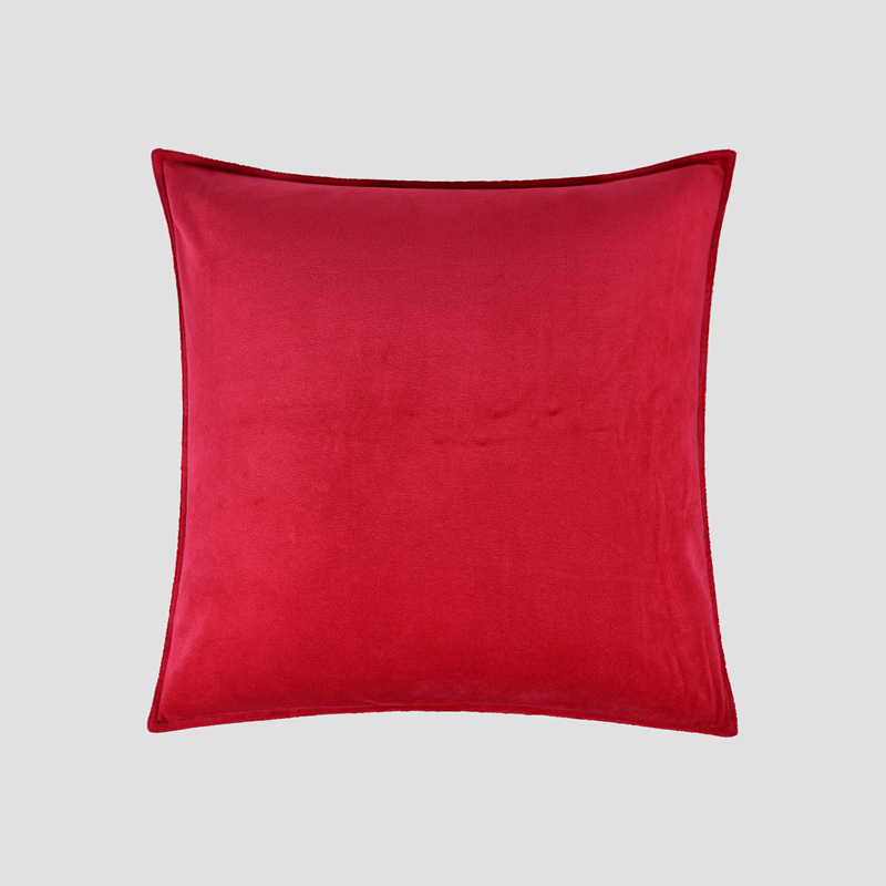 天鵝絨胭脂紅北歐風抱枕套不含芯臥室床靠墊套30cm 45cm (6.5折)