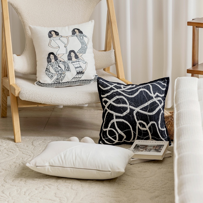 簡約現代棉麻沙發抱枕套裝飾客廳臥室抱枕靠墊靠背靠枕套