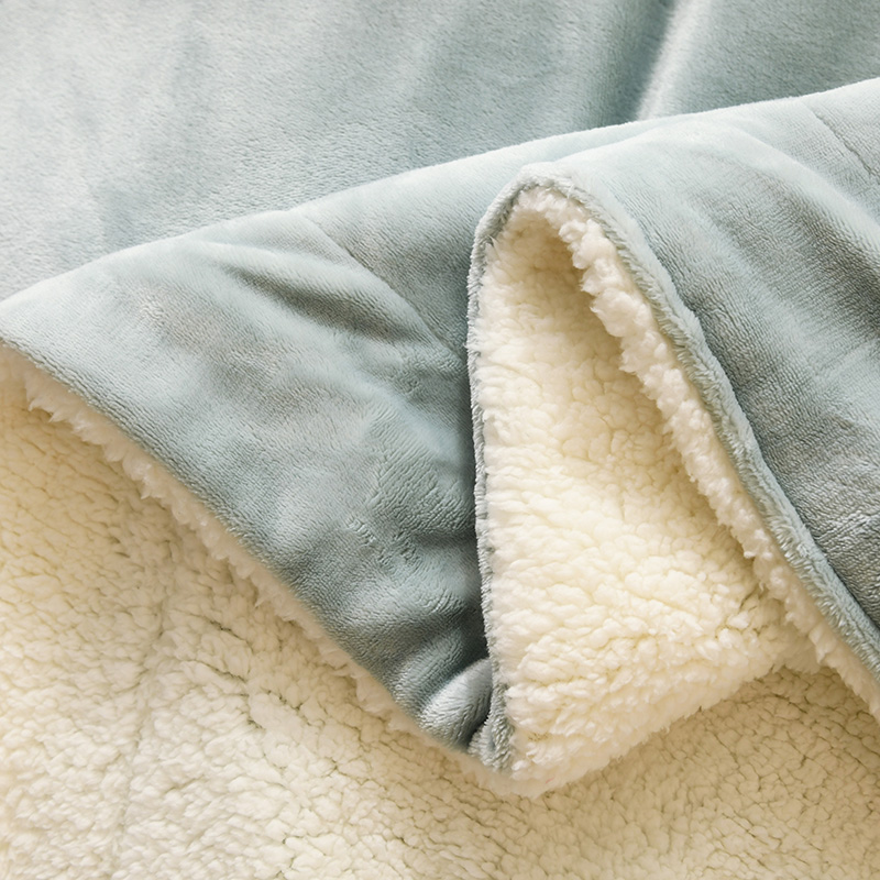 人手一條純色蓄熱保暖羊羔絨加厚法蘭絨午睡毯子休閒毯學生毛毯