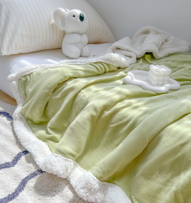 簡約ins風博主款羊羔絨加厚牛奶絨毯保暖舒適辦公室午睡毯冬季沙發蓋毯