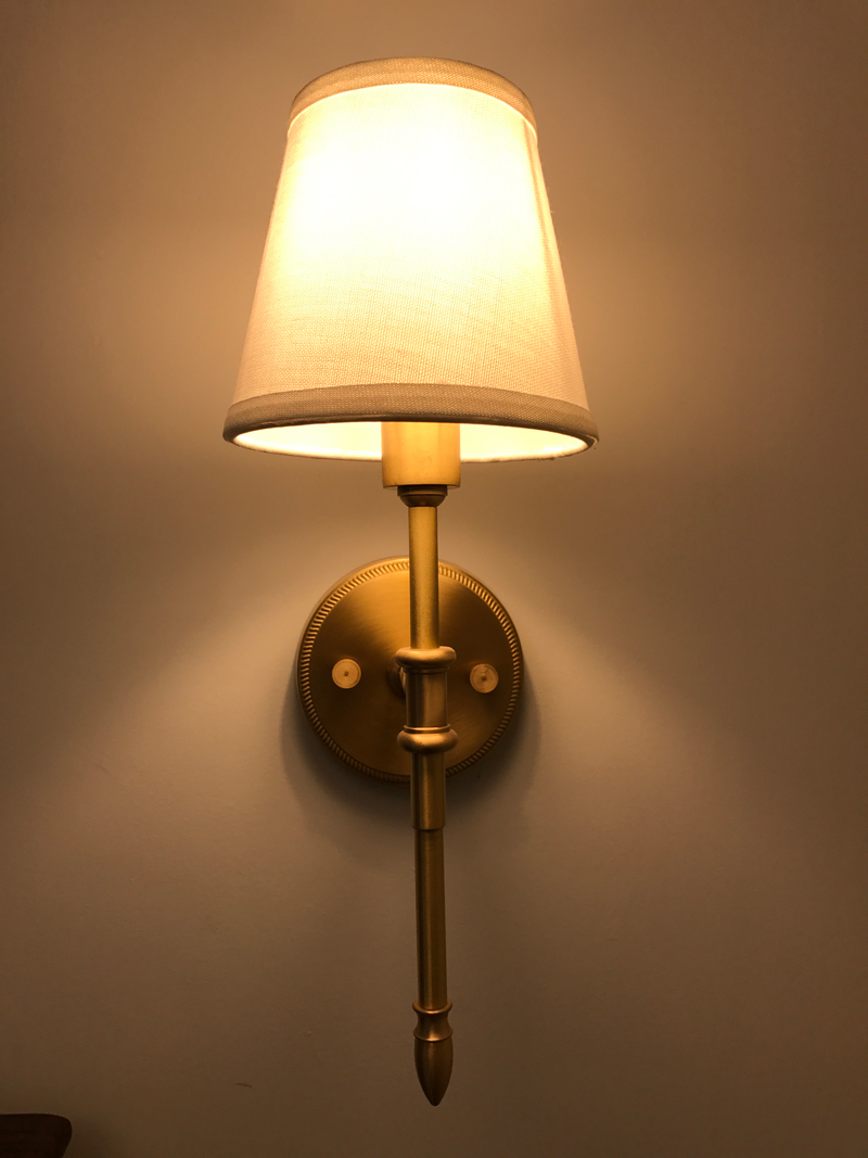 美式簡約壁燈 全銅創意過道走廊後現代臥室床頭燈