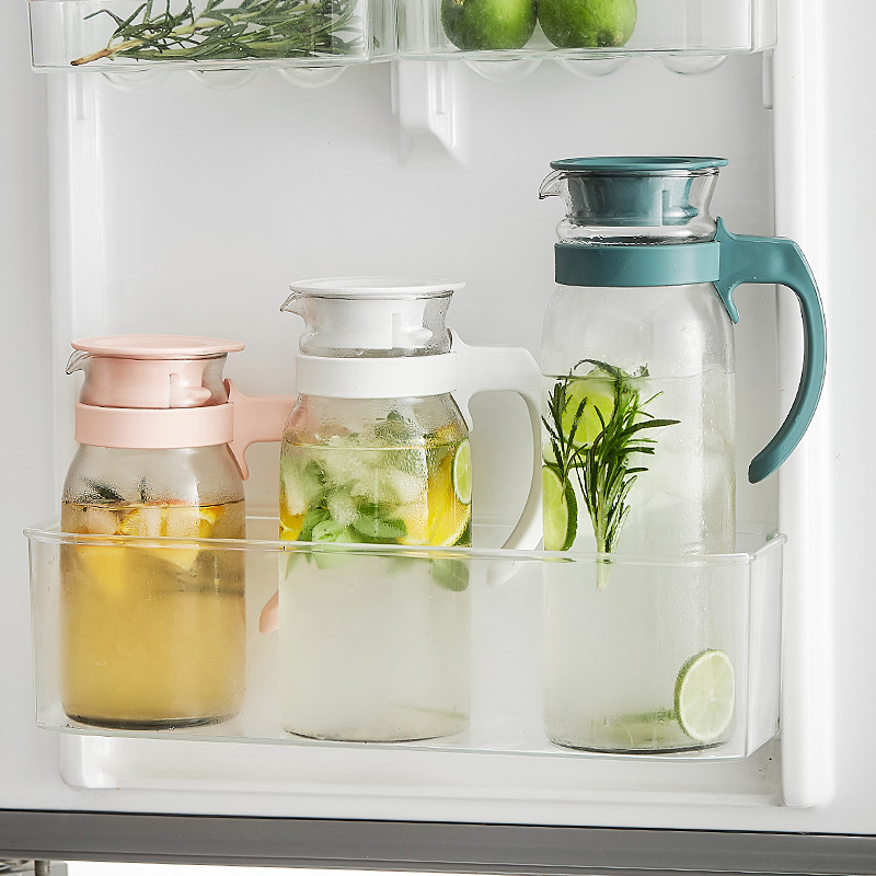 冰箱冷水壺家用耐高溫玻璃水瓶涼白開水壺夏季大容量泡茶盃子套裝