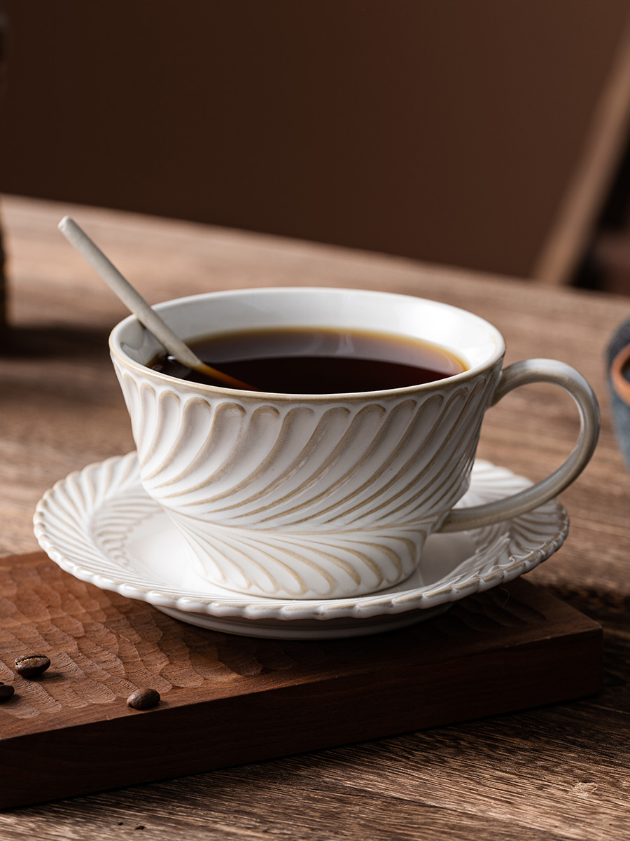 復古歐式風格陶瓷咖啡杯碟套裝 奢華高檔下午茶杯具 1個