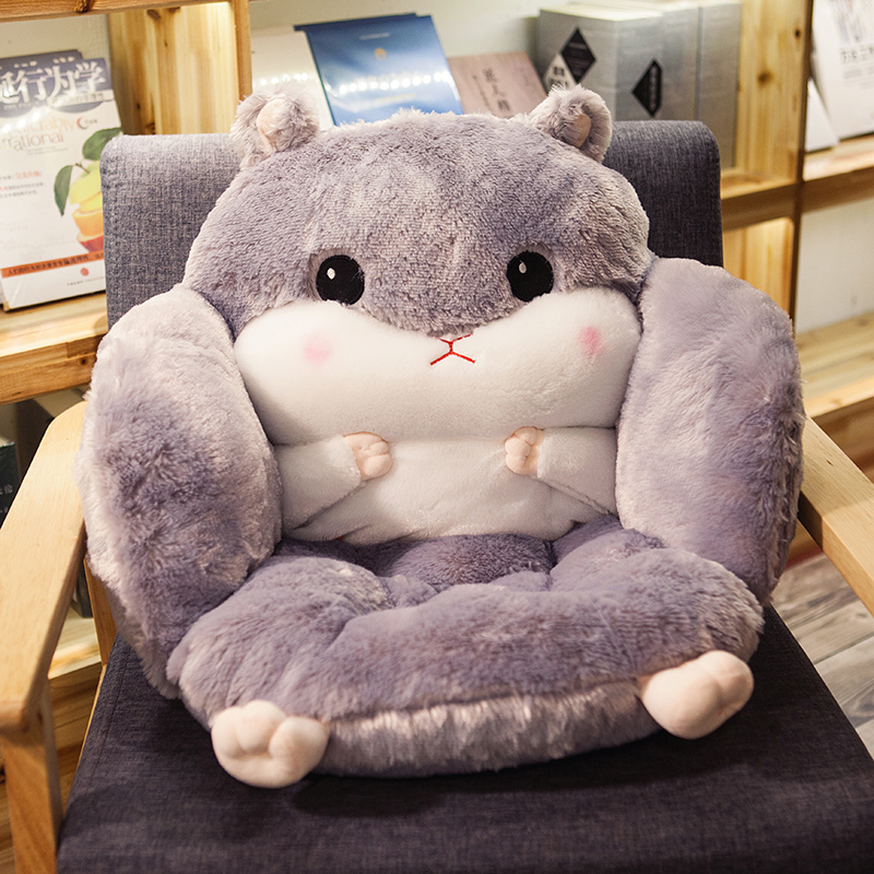 可愛倉鼠造型椅墊舒適柔軟辦公室居家使用皆適合