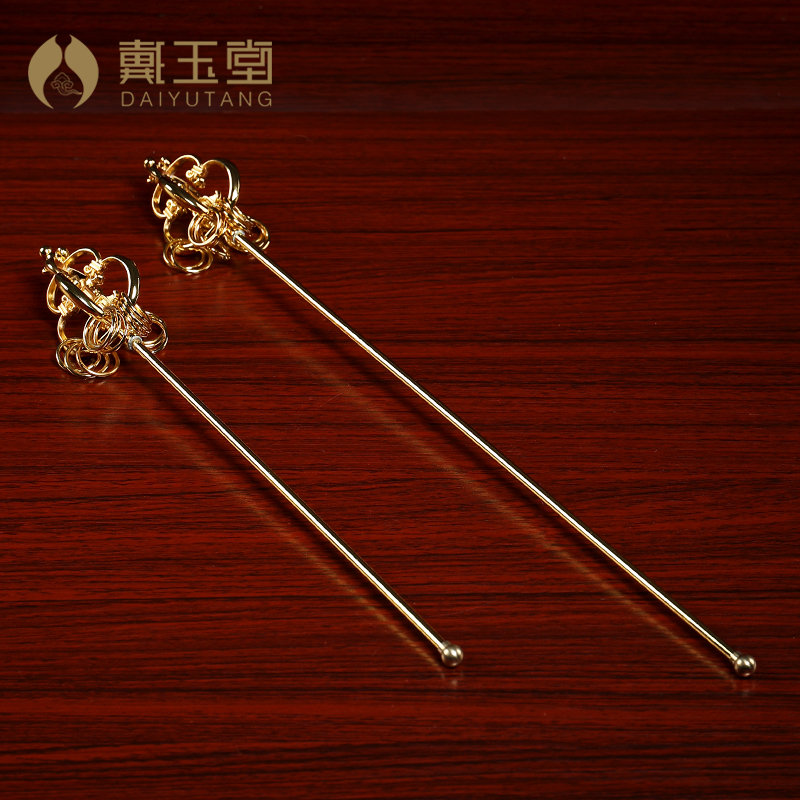 中式合金材質客廳擺件地藏王菩薩法杖佛像手持錫杖小飾品擺件 (6.4折)