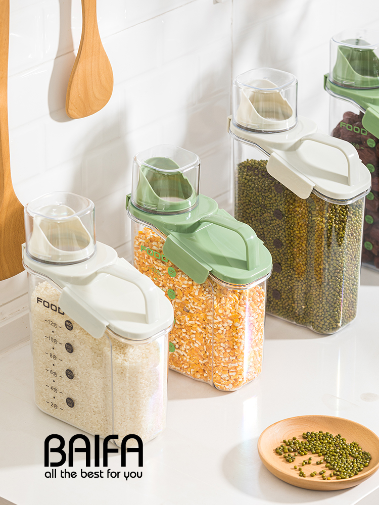 廚房家用防蟲防潮雜糧儲物密封小米桶儲米箱麵粉細米缸提手儲存罐