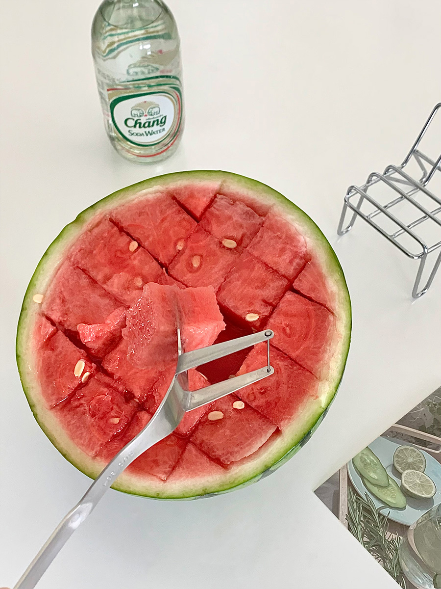 夏日吃西瓜必備神器304不鏽鋼西瓜叉刀二合一輕輕鬆鬆享受西瓜美味
