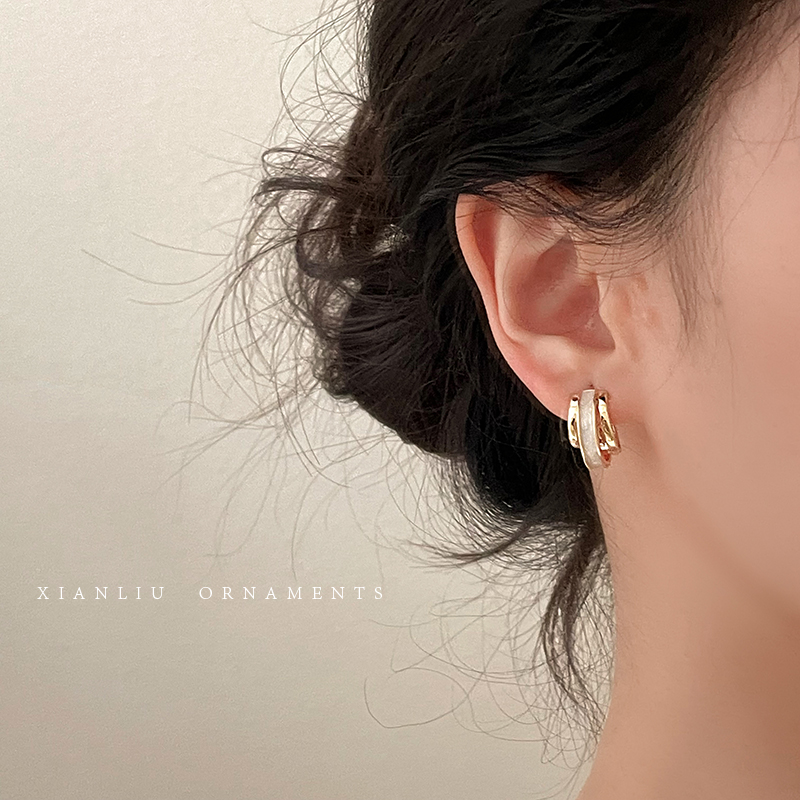 復古簡約日韓風個性女耳環 氣質百搭單隻耳環