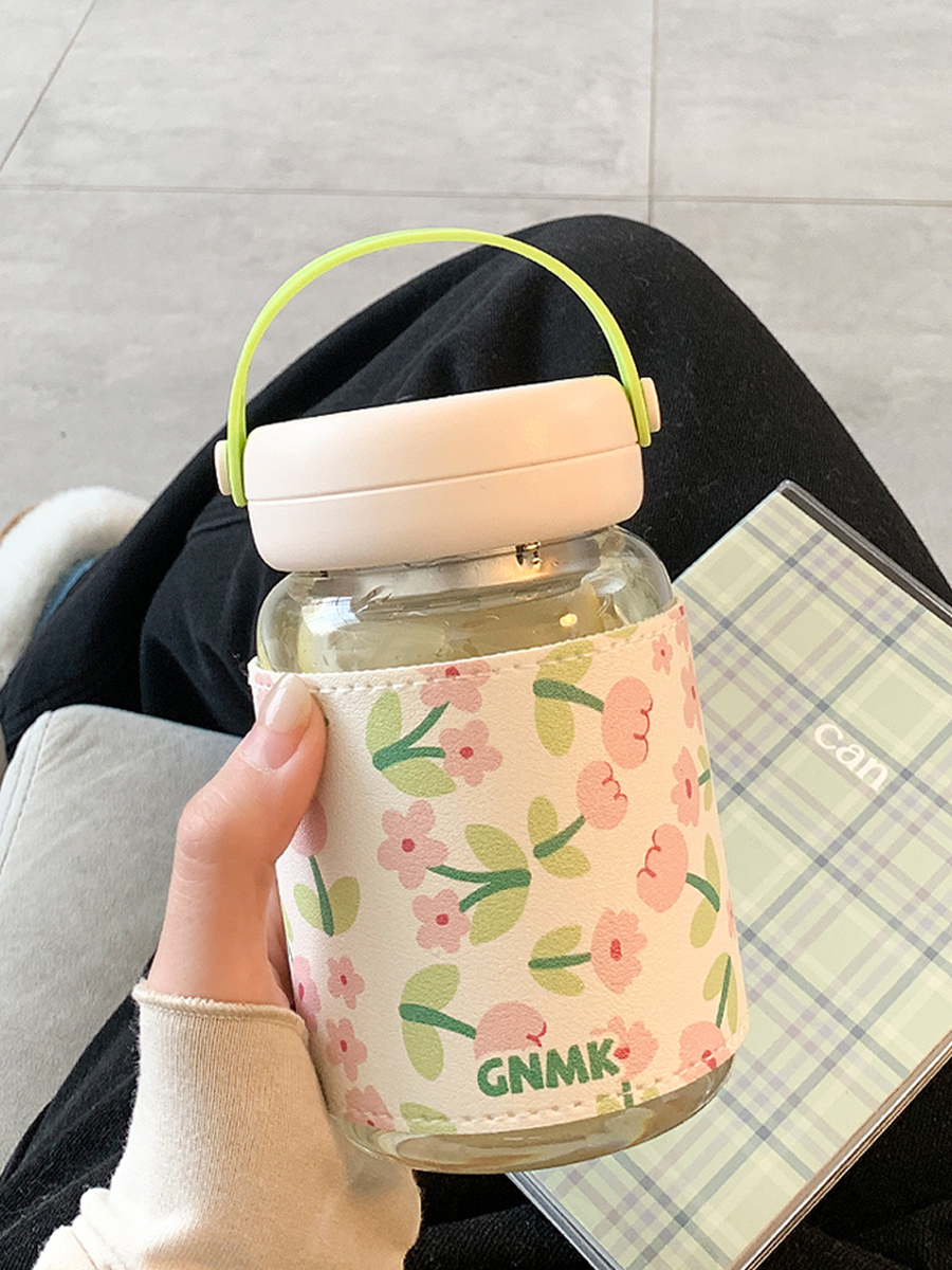 韓式可愛水杯女生高顏值泡茶防燙帶濾網便攜網紅少女學生喝水玻璃杯子