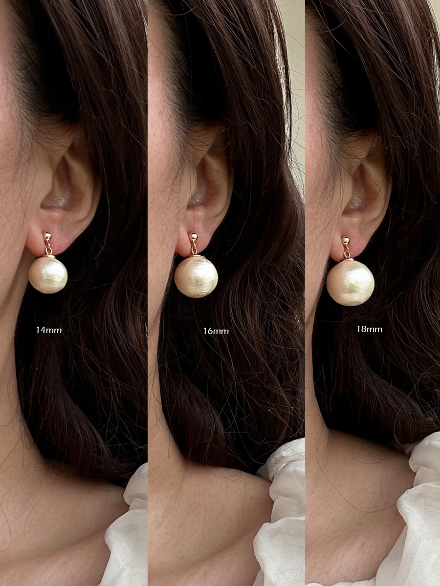 法式柔美的新疆棉花復古珍珠耳環展現清新脫俗的日韓氣息 (8.3折)