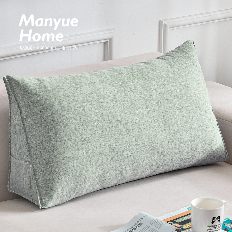 北歐棉麻材質抱枕三角形靠墊適用於臥室午睡多種顏色與尺寸可選