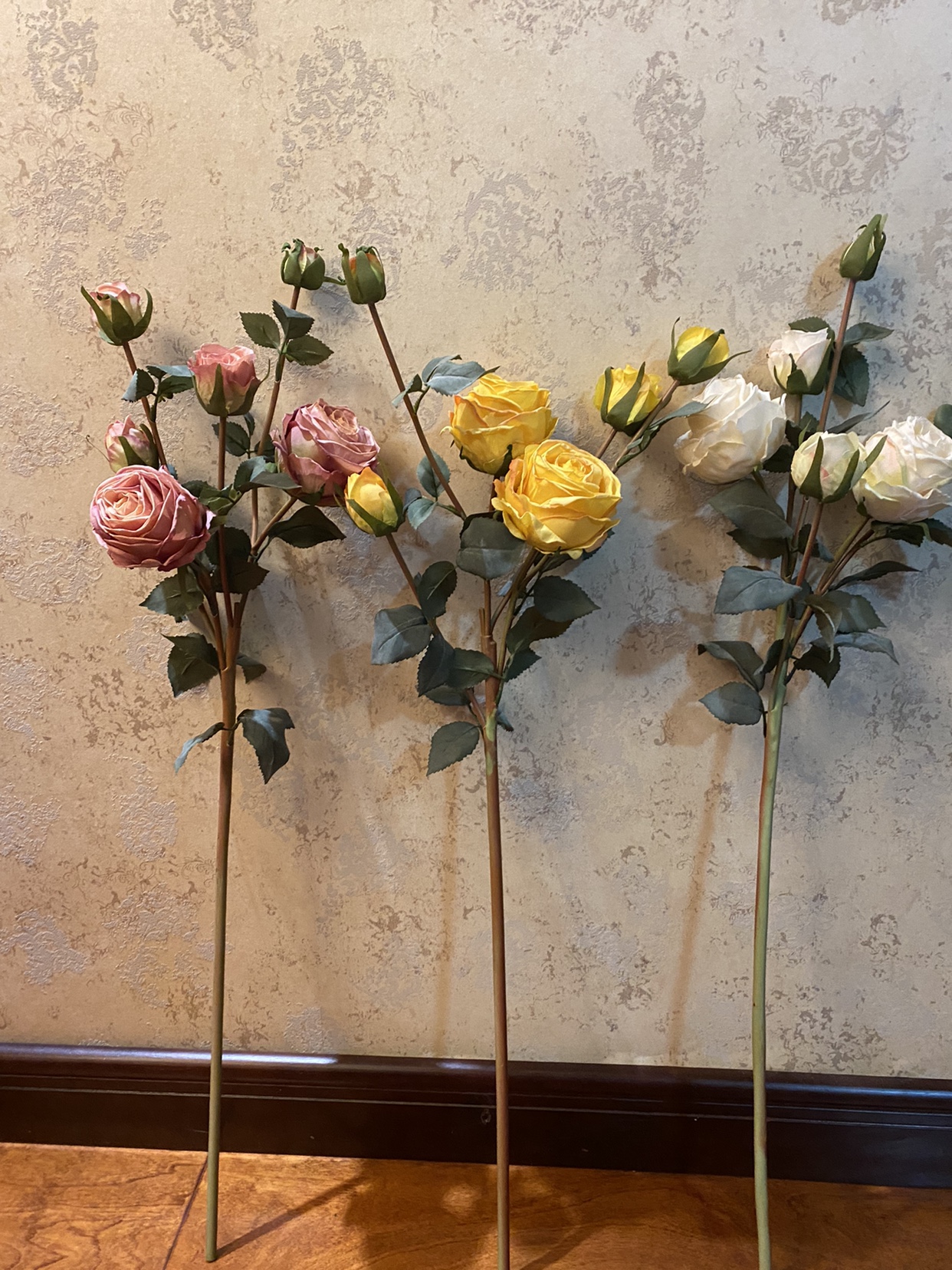 裝飾居家酒店別墅的仿真花假花絹花多頭玫瑰花