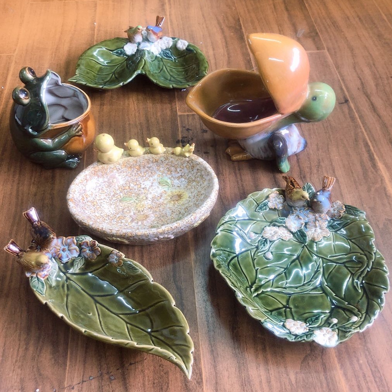 風格歐式 創意陶瓷大號果盤 家用客廳茶几零食盤
