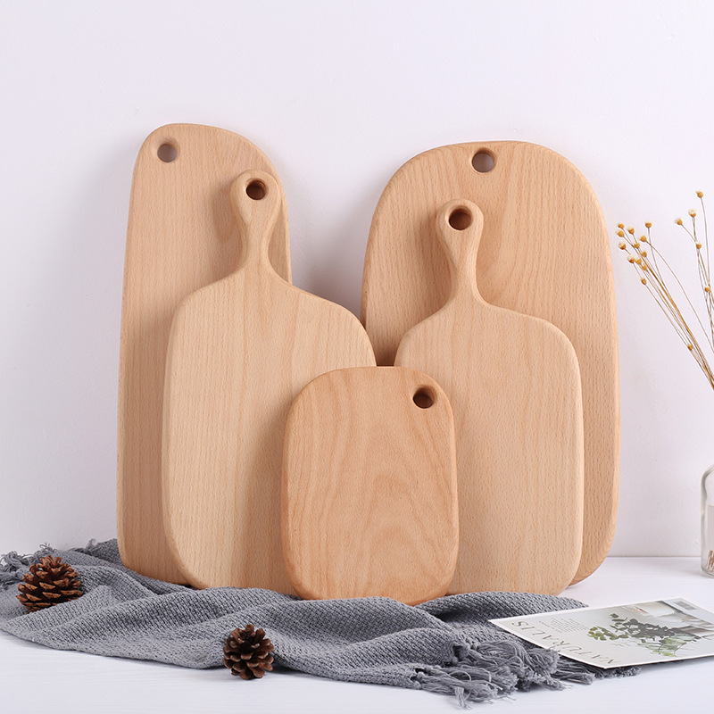 圓形日式櫸木砧板 實木麵包板 家用菜板案板 (8.3折)