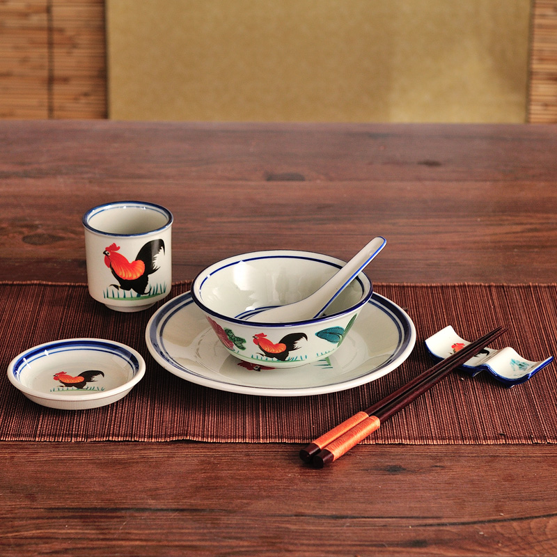 精緻陶瓷公雞碗為您的餐桌增添中式復古風情