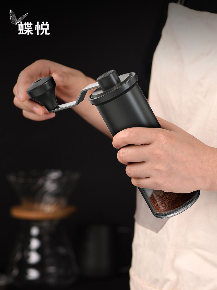手搖咖啡磨豆機 研磨粗細可調節 便攜手動磨豆器 家用小型咖啡豆研磨器 (8.3折)