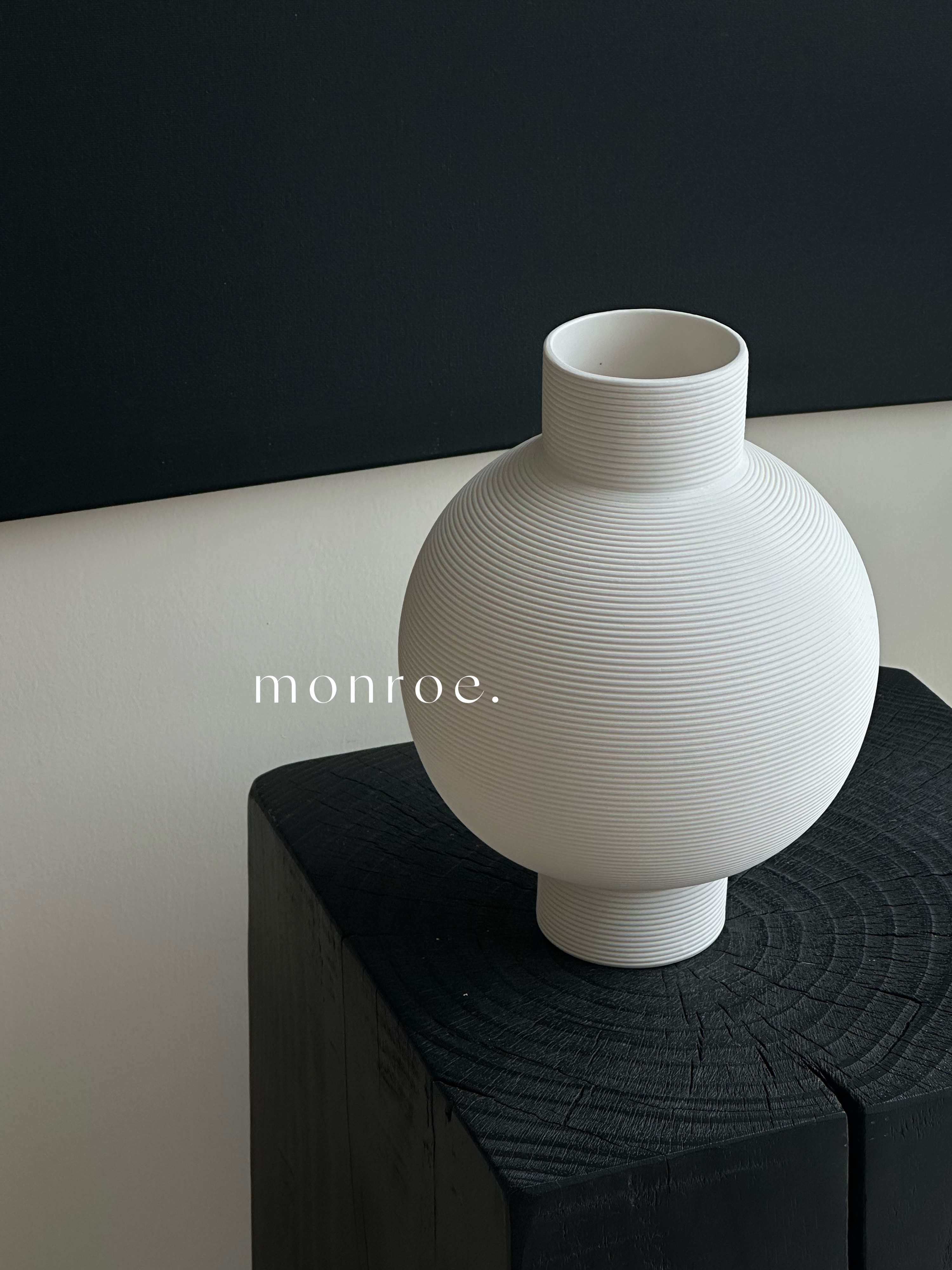 典雅簡約素白陶瓷花瓶光滑內釉易清洗亦可水培輕鬆點綴居家風格