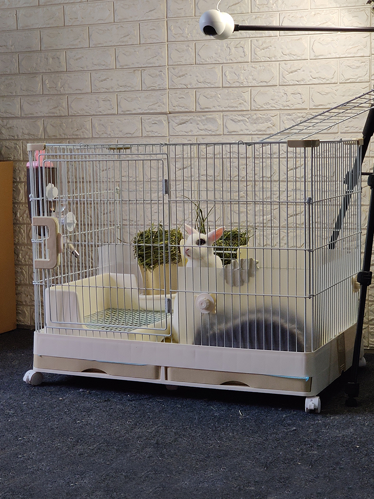 超大空間防噴尿寵物兔籠室內自動清糞多色可選安哥拉兔特大窩別墅級養殖專用