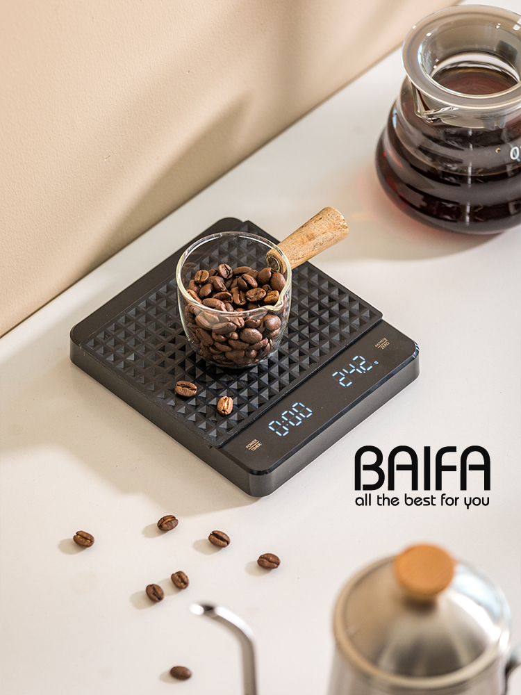 咖啡電子秤專業計時手衝意式專用迷你家用防水自動稱重萃取咖啡秤 (8.3折)