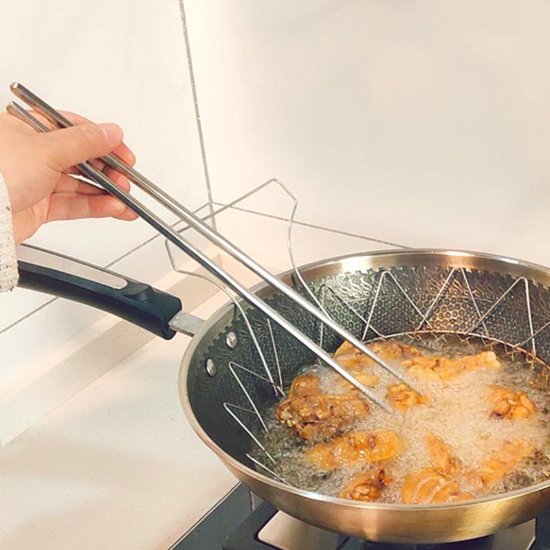 加長 36 釐米不鏽鋼筷子廚房料理油炸撈麵火鍋皆合用