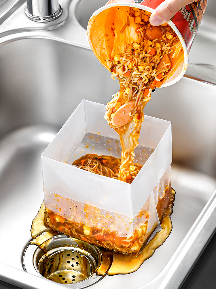 日本水槽自立式瀝水袋廚房一次性賸菜湯汁隔渣袋垃圾袋防堵過濾網