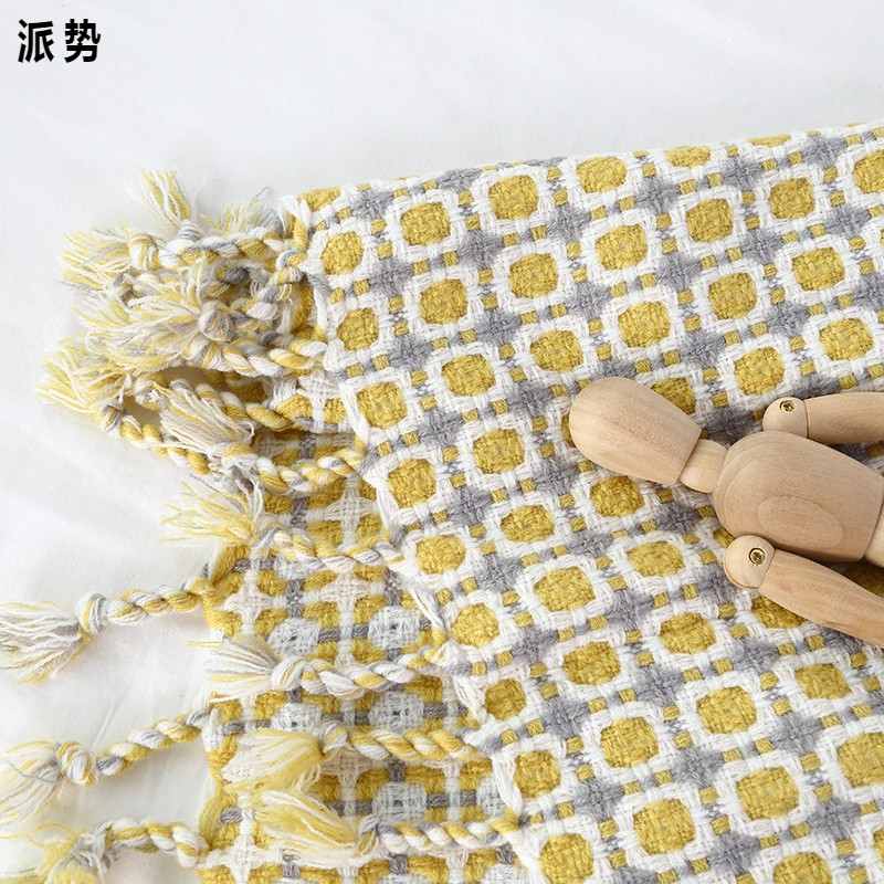 北歐風情 針織紋理 柔軟舒適 沙發蓋毯 午睡毯 床尾毯