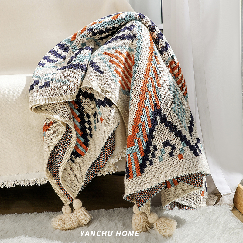 民族風日加厚針織嬰兒波西米亞辦公室臥室空調毯沙發毯