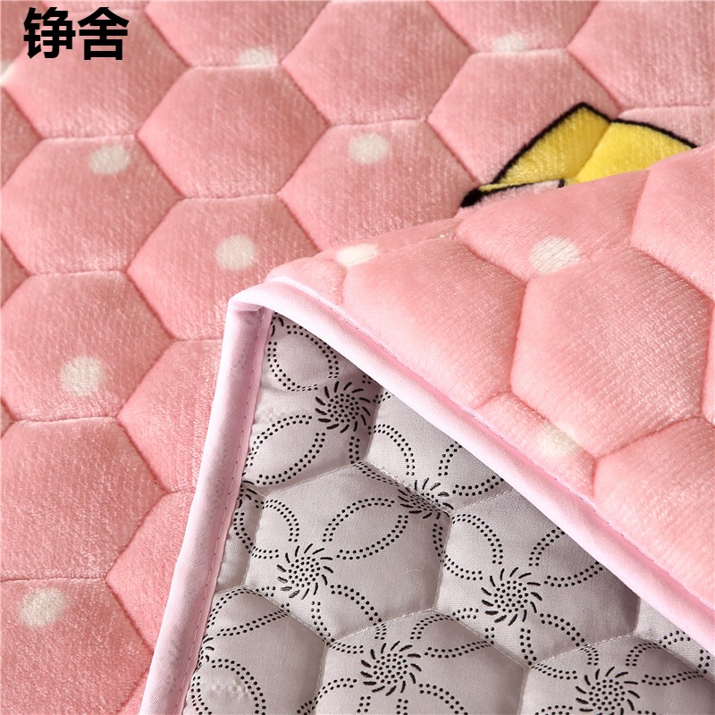 簡約現代加絨鋪床毯珊瑚絨 冬季加厚雙人絨毛毯床單