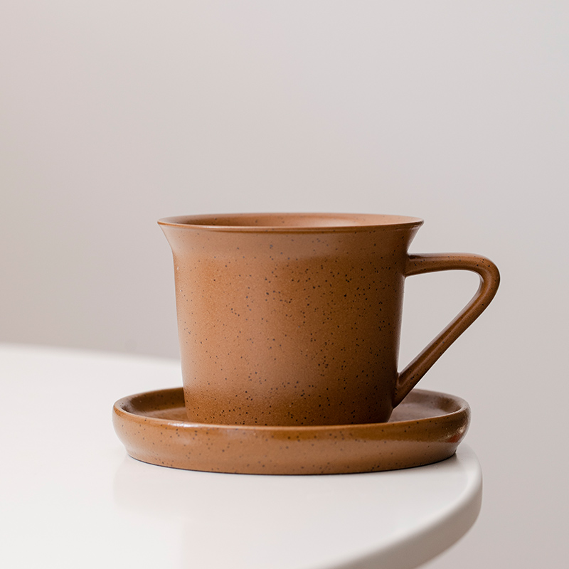 日式簡約風陶製咖啡杯套組 馬克杯高顏值帶把水杯下午茶杯 (8.3折)